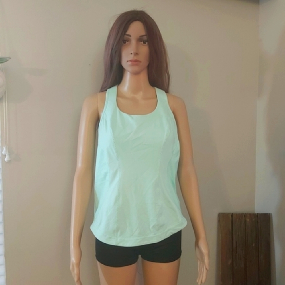 Lululemon Mint Green Racer Back Tank Top Yoga Exercise Workout